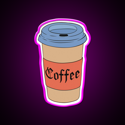 Coffee Cup Calligraphy Cafe Led Neon Sign Espresso Bar Art Rgb Color