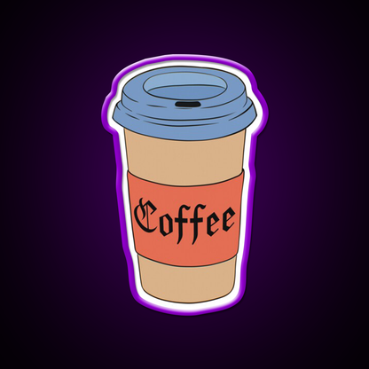 Coffee Cup Calligraphy Cafe Led Neon Sign Espresso Bar Art Rgb Color