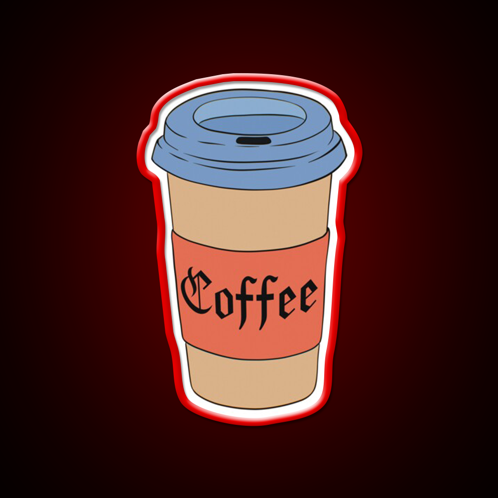 Coffee Cup Calligraphy Cafe Led Neon Sign Espresso Bar Art Rgb Color