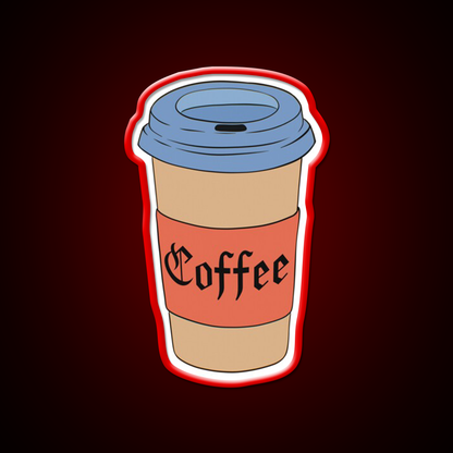 Coffee Cup Calligraphy Cafe Led Neon Sign Espresso Bar Art Rgb Color