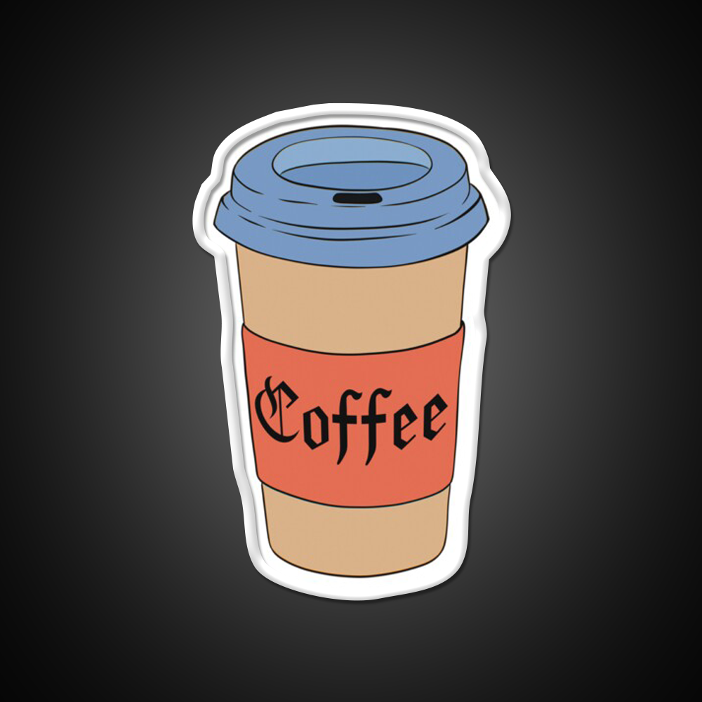 Coffee Cup Calligraphy Cafe Led Neon Sign Espresso Bar Art Rgb Color