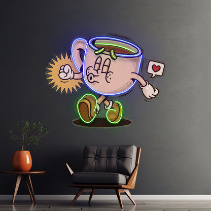 Coffee Cup Cute Trendy Retro Led Neon Sign Light Custom Led Signs - Shineneon