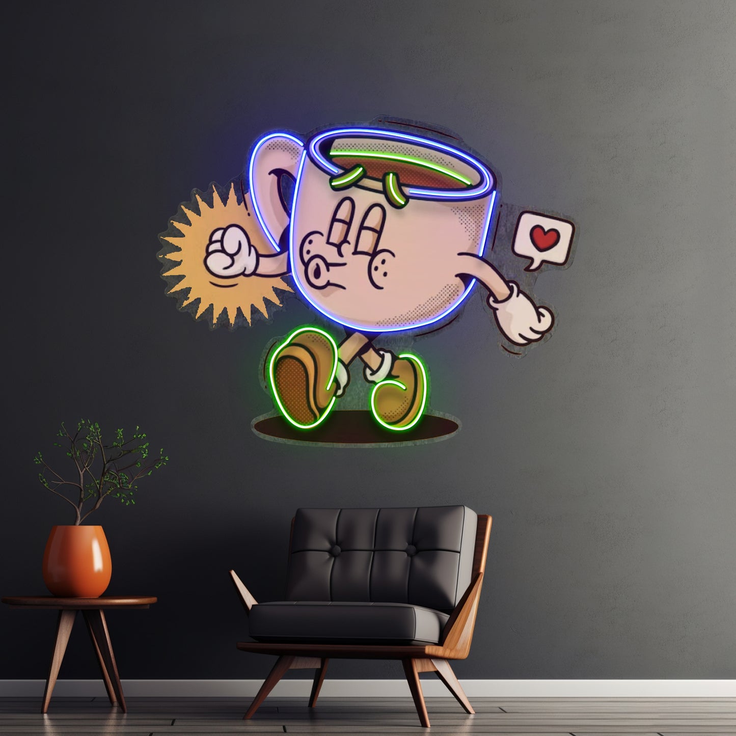 Coffee Cup Cute Trendy Retro Led Neon Sign Light Custom Led Signs