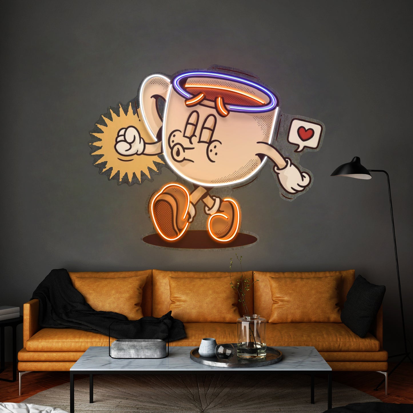 Coffee Cup Cute Trendy Retro Led Neon Sign Light Custom Led Signs