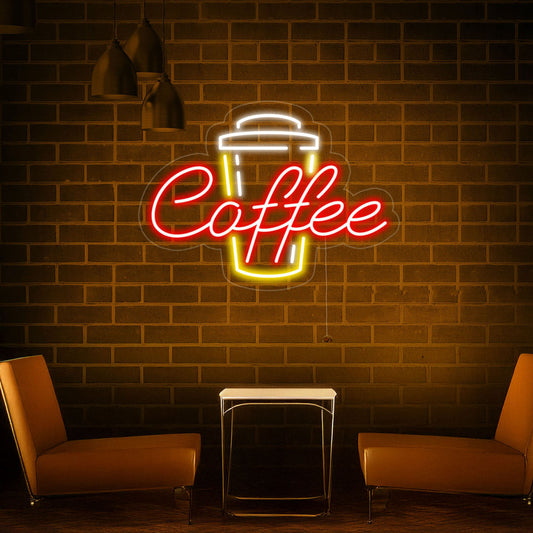 Coffee Cup Led Neon Sign For Coffee Shop