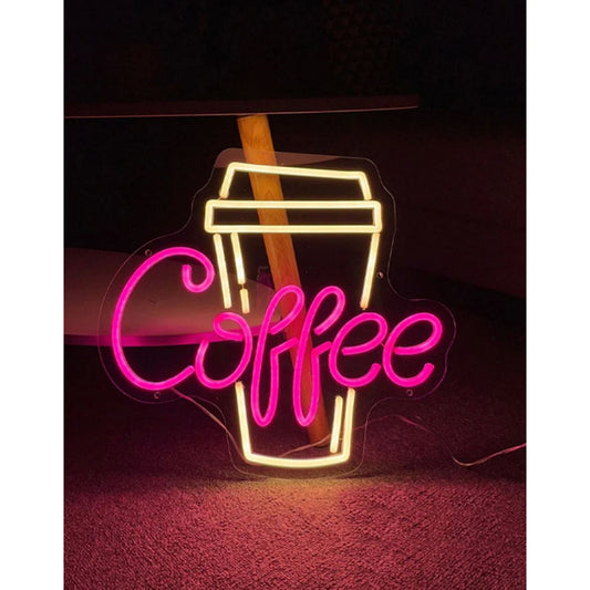 Coffee Cup Led Sign Business Neon Sign For Room