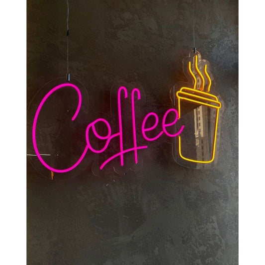 Coffee Cup Led Sign Business Neon Signs