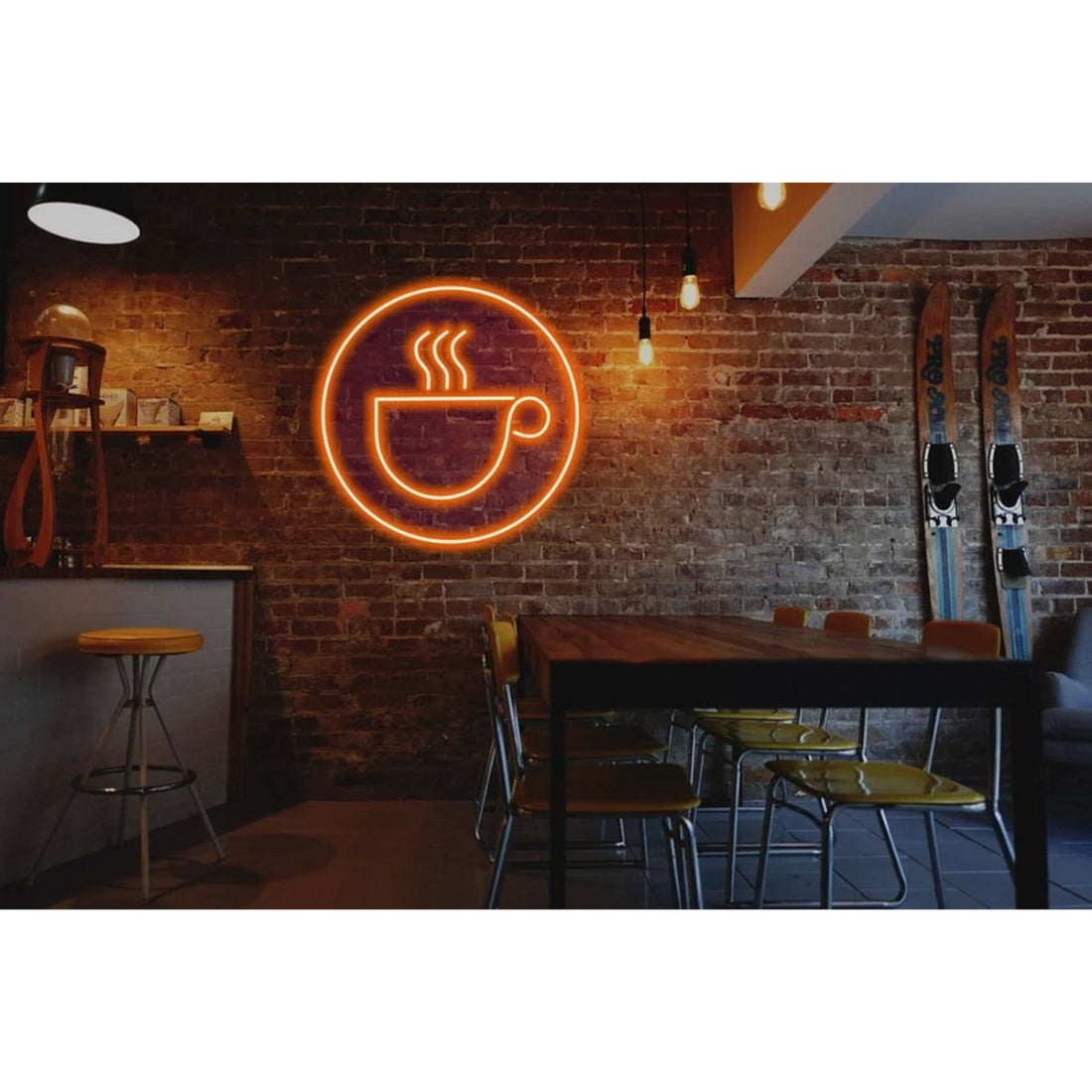 Coffee Cup Led Sign Business Neon Signs Wall Art