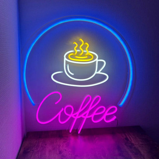 Coffee Cup Led Sign Business Neon Signs Wall Decors