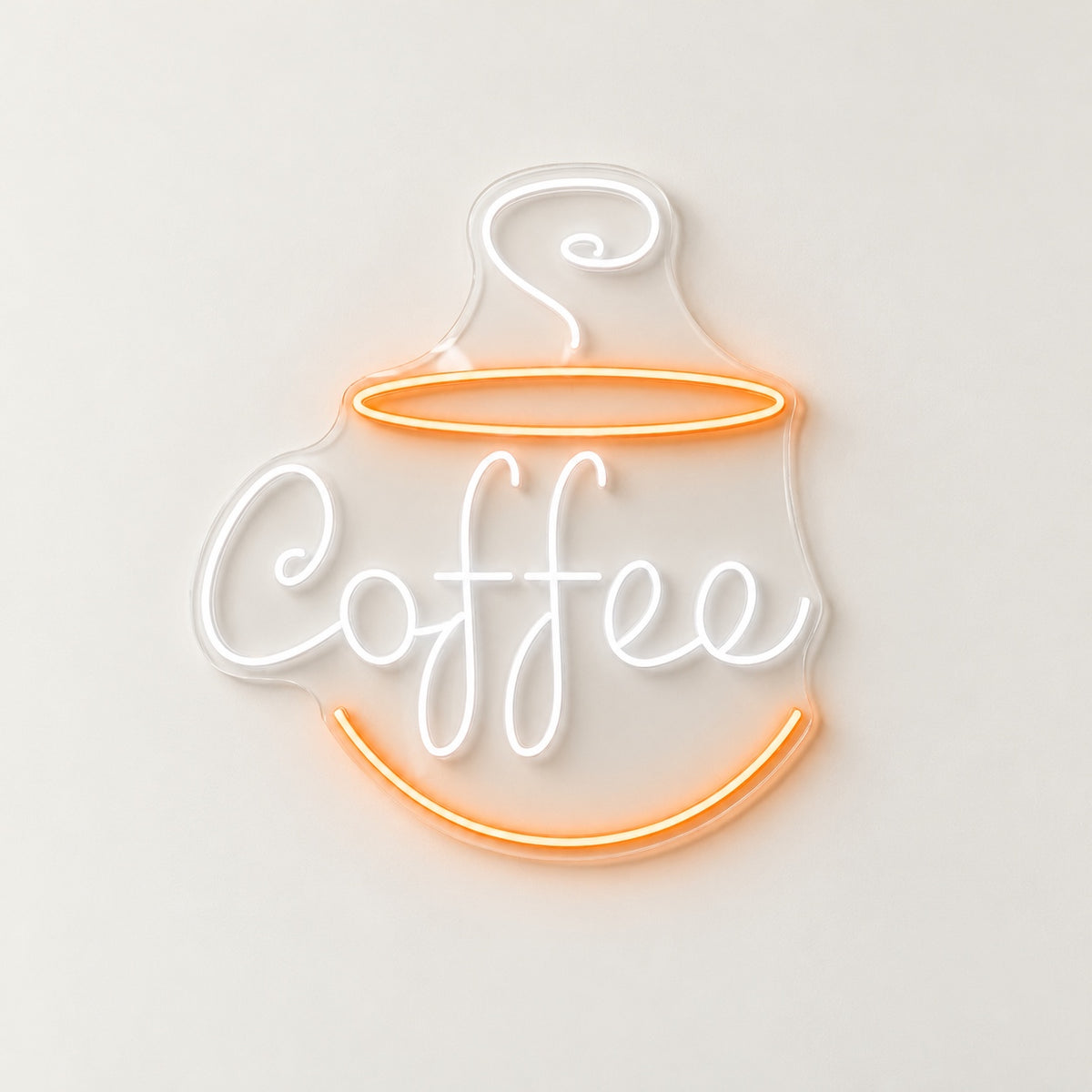 Coffee Cup LED Neon Sign - natural light view