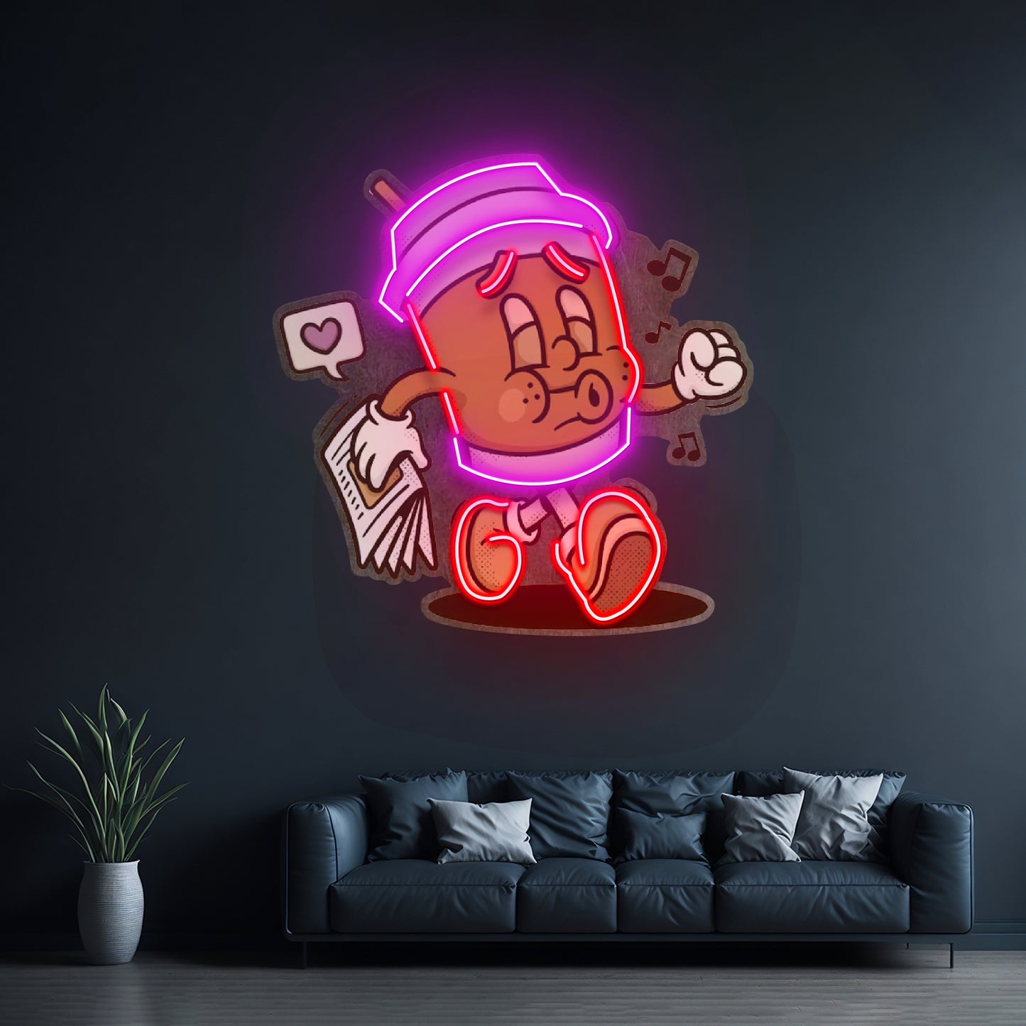 Coffee Cup Retro Led Neon Sign Light Custom Led Signs