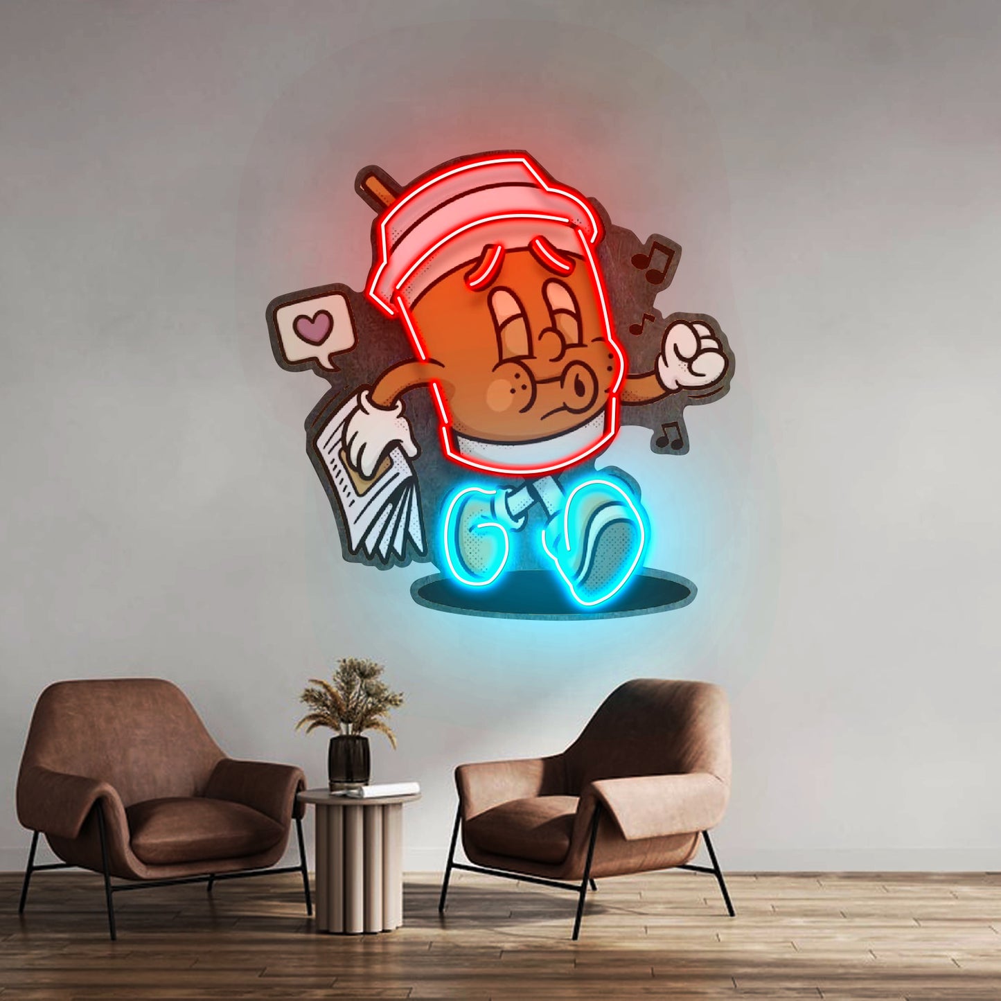 Coffee Cup Retro Led Neon Sign Light Custom Led Signs