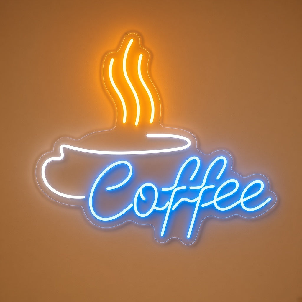 Coffee Cup With Steam LED Neon Sign - product hero