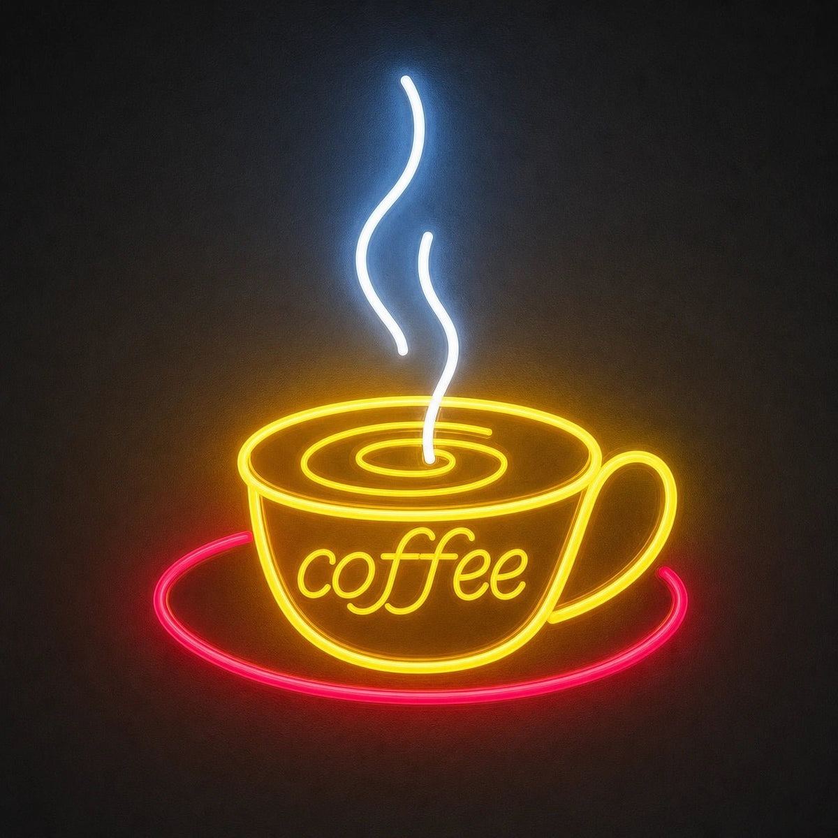 Coffee Cup With Swirl LED Neon Sign Garage Neon Sign - Shineneon