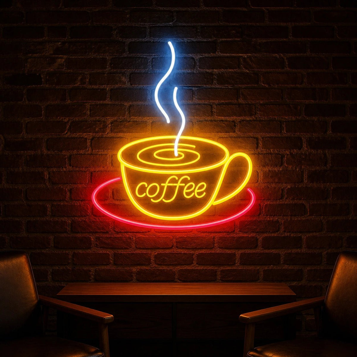 Coffee Cup With Swirl LED Neon Sign Garage Neon Sign - Shineneon