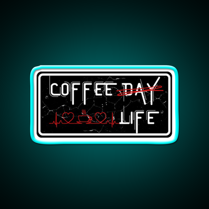 Coffee Day And Coffee Life Cafe Led Neon Sign Espresso Bar Art Rgb Color