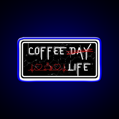 Coffee Day And Coffee Life Cafe Led Neon Sign Espresso Bar Art Rgb Color