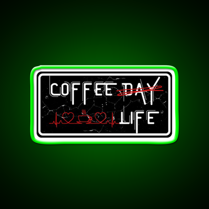 Coffee Day And Coffee Life Cafe Led Neon Sign Espresso Bar Art Rgb Color