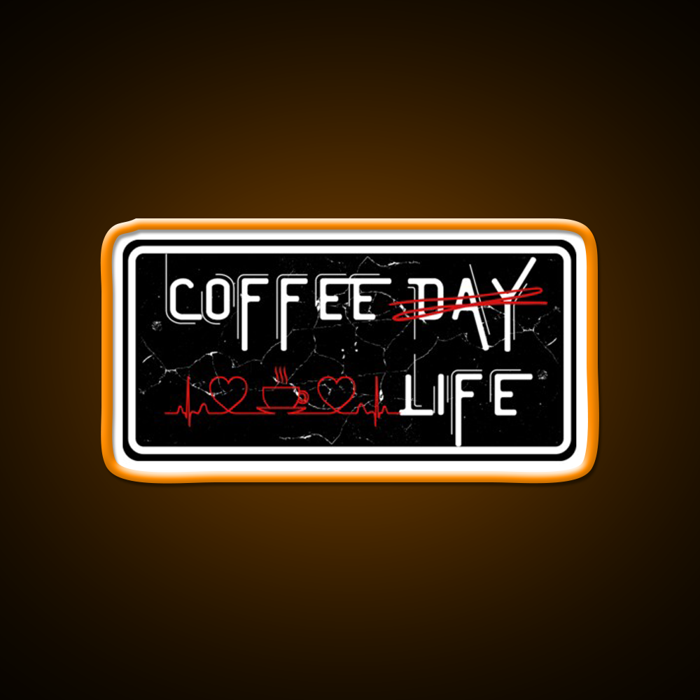 Coffee Day And Coffee Life Cafe Led Neon Sign Espresso Bar Art Rgb Color