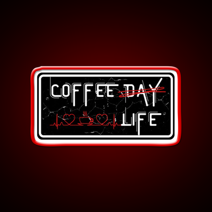 Coffee Day And Coffee Life Cafe Led Neon Sign Espresso Bar Art Rgb Color