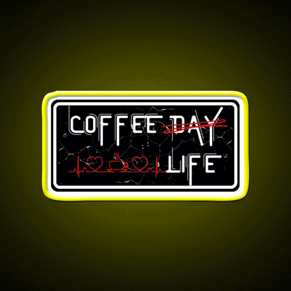 Coffee Day And Coffee Life Cafe Led Neon Sign Espresso Bar Art Rgb Color