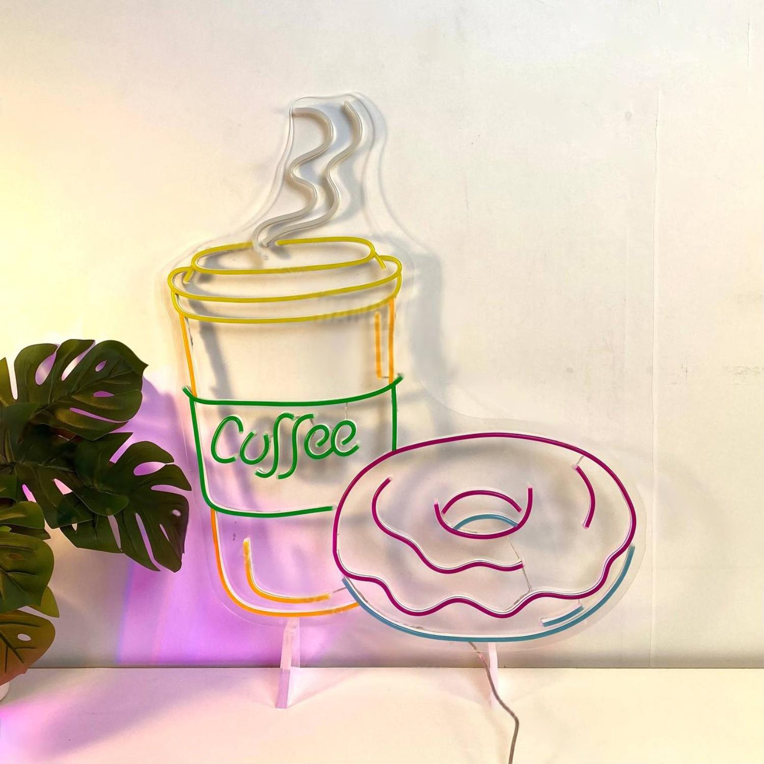 Coffee Donut Led Neon Sign Coffee Led Neon Sign | Shineneon