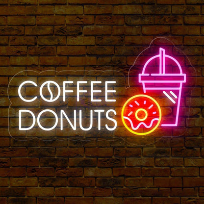 Coffee Donuts Led Neon Sign With Brew And Treats | Shineneon