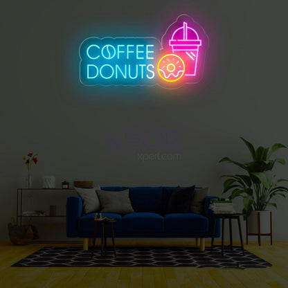 Coffee Donuts Led Neon Sign With Brew And Treats | Shineneon