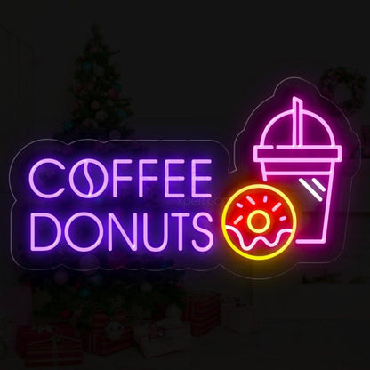 Coffee Donuts Led Neon Sign With Brew And Treats | Shineneon