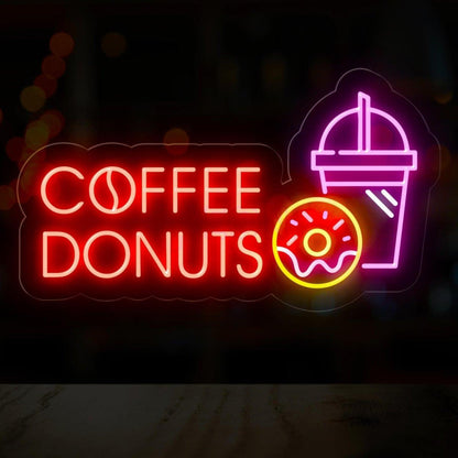 Coffee Donuts Led Neon Sign With Brew And Treats | Shineneon