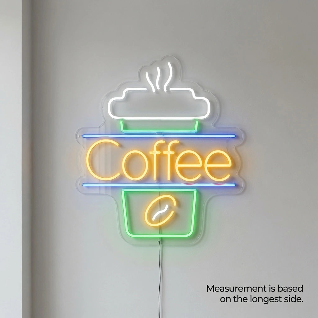 Coffee Entry Wall Decor LED Neon Sign - 04 Size Image