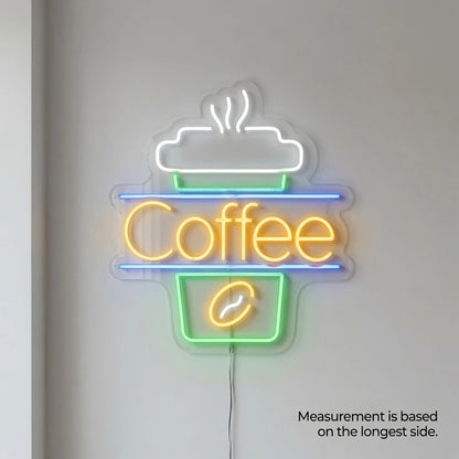 Coffee Entry Wall Decor LED Neon Sign - 04 Size Image
