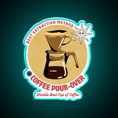 Coffee Extraction Method Cafe Led Neon Sign Espresso Bar Art Rgb Color