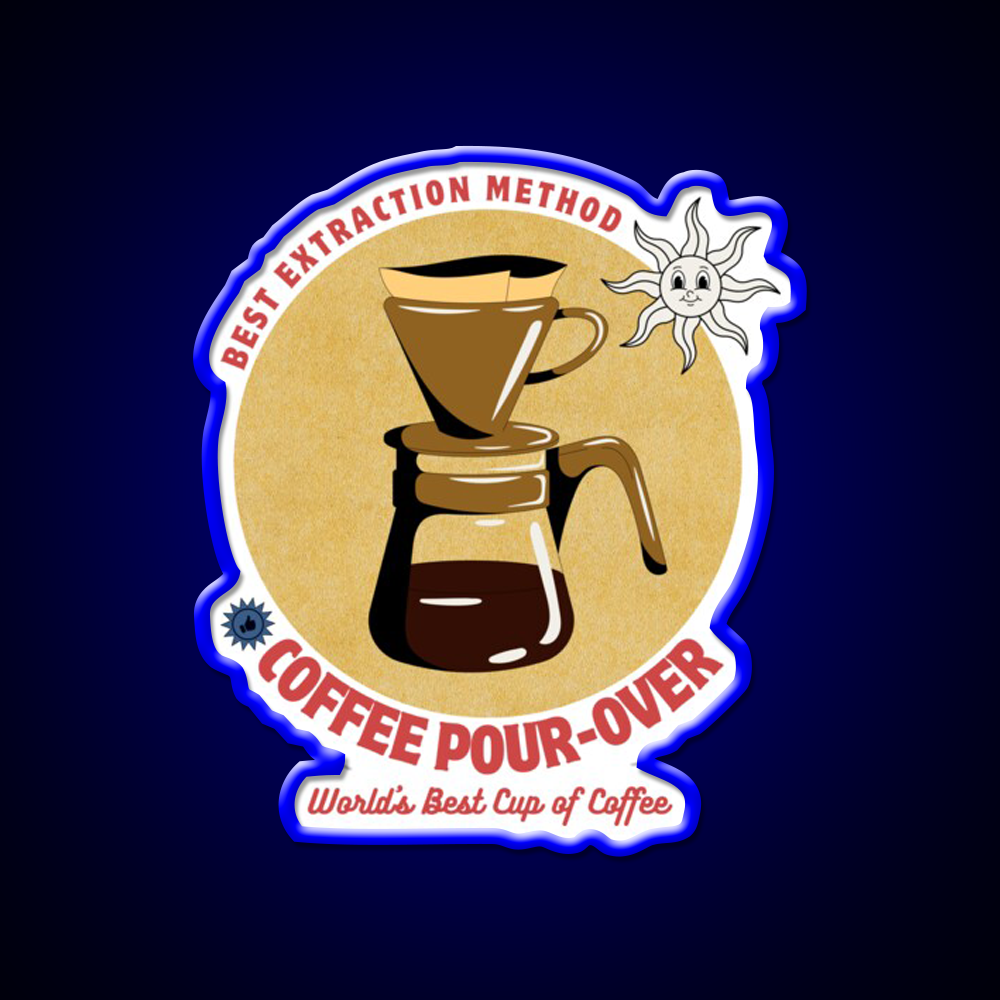 Coffee Extraction Method Cafe Led Neon Sign Espresso Bar Art Rgb Color