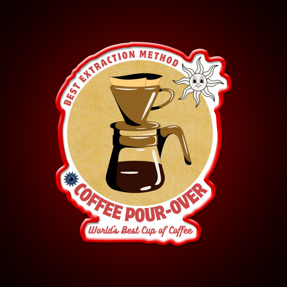 Coffee Extraction Method Cafe Led Neon Sign Espresso Bar Art Rgb Color