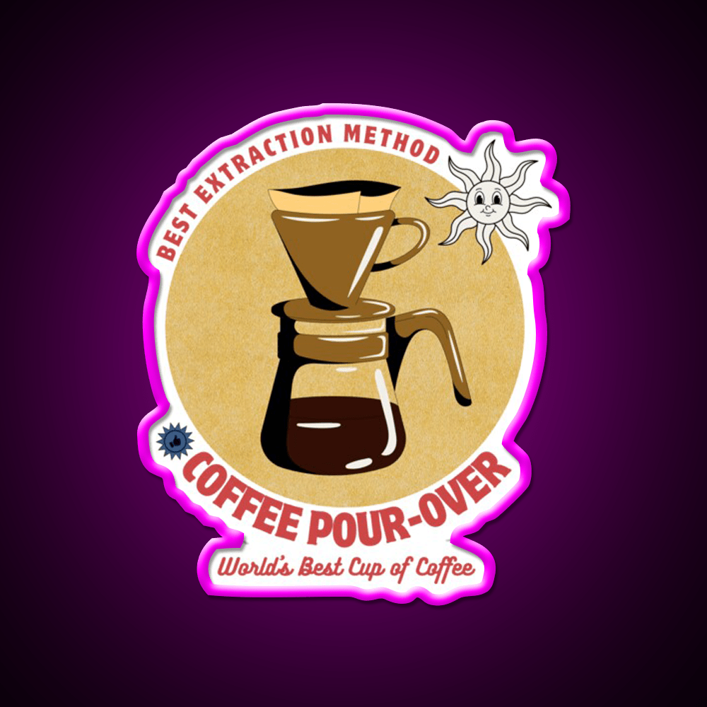 Coffee Extraction Method Cafe Led Neon Sign Espresso Bar Art Rgb Color - Shineneon