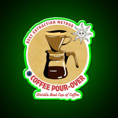 Coffee Extraction Method Cafe Led Neon Sign Espresso Bar Art Rgb Color - Shineneon