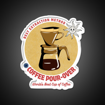 Coffee Extraction Method Cafe Led Neon Sign Espresso Bar Art Rgb Color