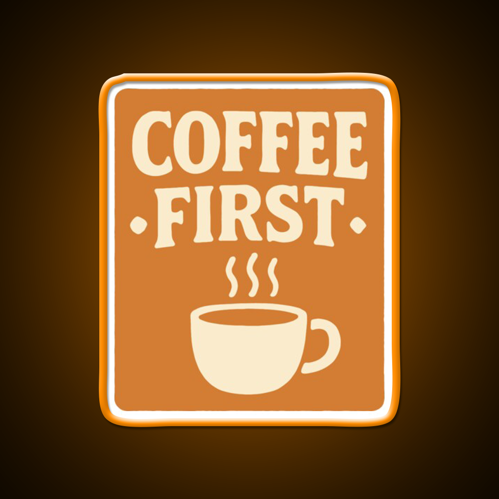 Coffee First Retro Coffee Art Cafe Led Neon Sign Espresso Bar Art Rgb Color