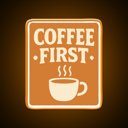 Coffee First Retro Coffee Art Cafe Led Neon Sign Espresso Bar Art Rgb Color