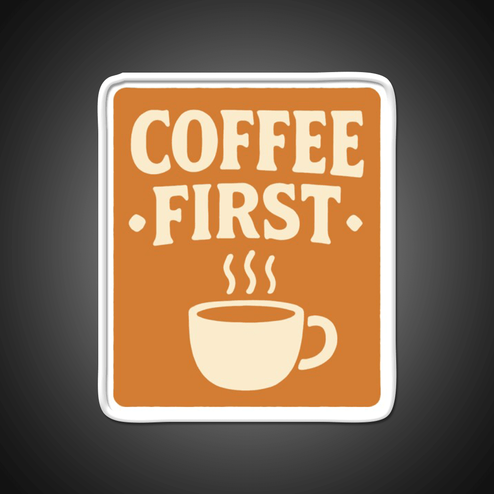 Coffee First Retro Coffee Art Cafe Led Neon Sign Espresso Bar Art Rgb Color - Shineneon