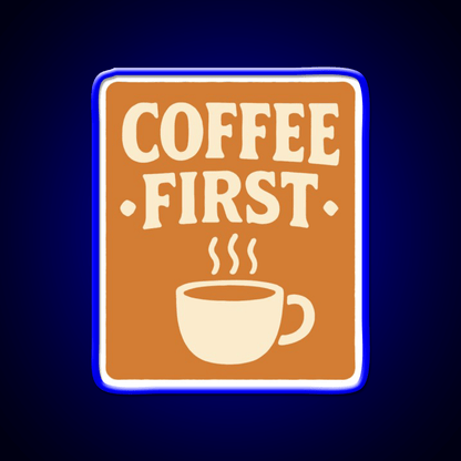 Coffee First Retro Coffee Art Cafe Led Neon Sign Espresso Bar Art Rgb Color - Shineneon
