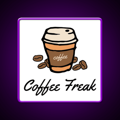 Coffee Freak Coffee Cup With Coffee Beans Led Neon Sign Espresso Bar Art Rgb Color - Shineneon