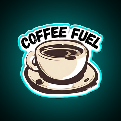 Coffee Fuel Cafe Led Neon Sign Espresso Bar Art Rgb Color