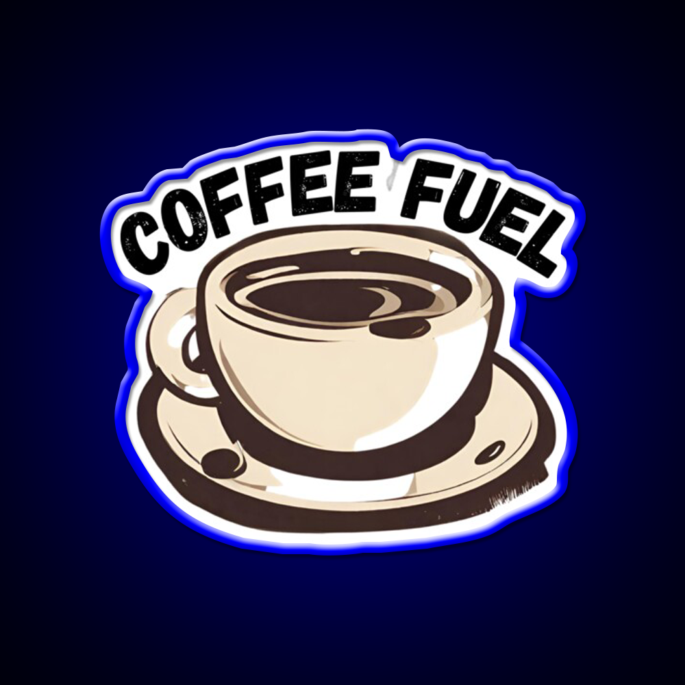 Coffee Fuel Cafe Led Neon Sign Espresso Bar Art Rgb Color
