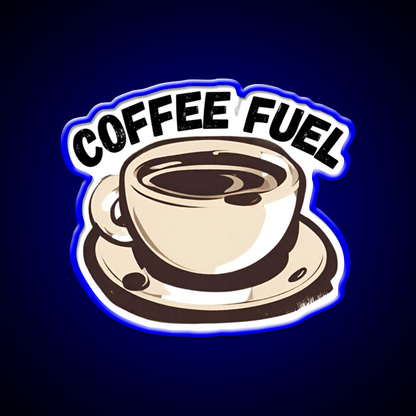 Coffee Fuel Cafe Led Neon Sign Espresso Bar Art Rgb Color