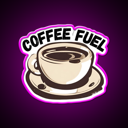 Coffee Fuel Cafe Led Neon Sign Espresso Bar Art Rgb Color