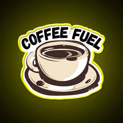 Coffee Fuel Cafe Led Neon Sign Espresso Bar Art Rgb Color