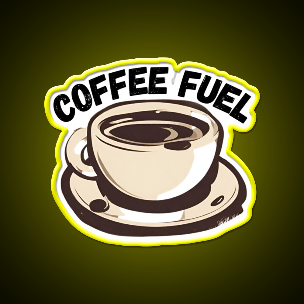 Coffee Fuel Cafe Led Neon Sign Espresso Bar Art Rgb Color