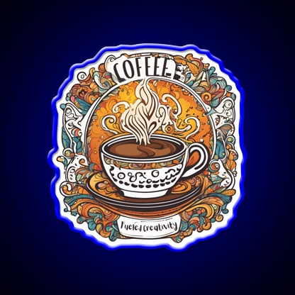 Coffee Fueled Creativity Cafe Led Neon Sign Espresso Bar Art Rgb Color